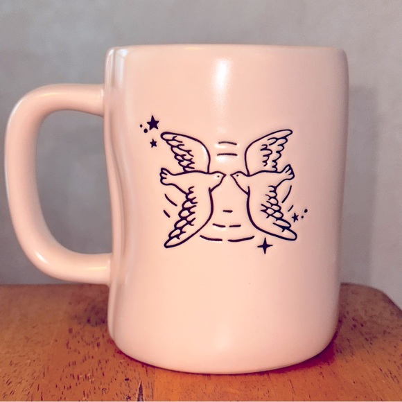 Rae Dunn Double Sided GEMINI Zodiac Twin Birds Ceramic Mug Brand New!! - Picture 3 of 3